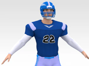 미식축구 선수 v6 3D 모델