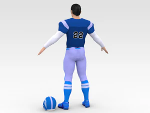 미식축구 선수 v6 3D 모델