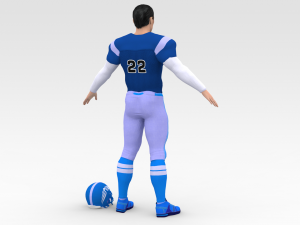 american football player v6 Modello 3D