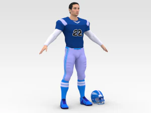 미식축구 선수 v6 3D 모델