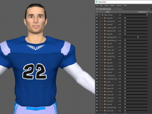 american football player v6 Modello 3D