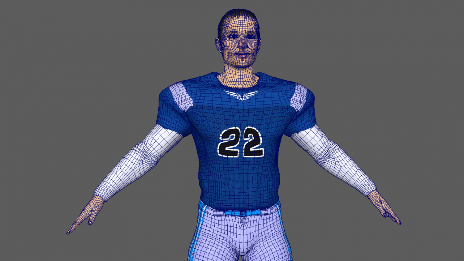 American Football Uniform 3D Model