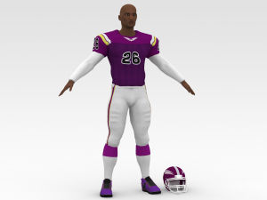 american football player v7 3D Model