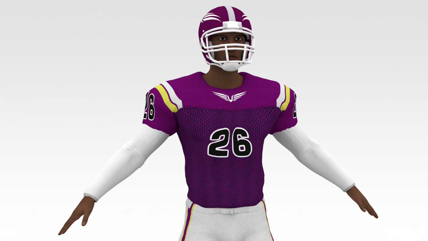 American Football Uniform 3D Model