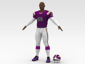 american football player v7 3D Model