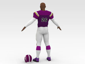 american football player v7 3D Model