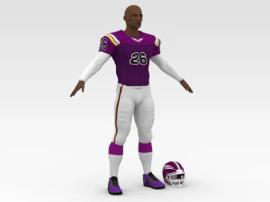 american football player v7 3D Model