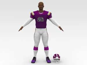 american football player v7 3D Model