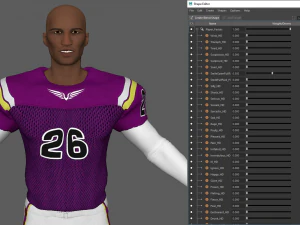 american football player v7 3D Model