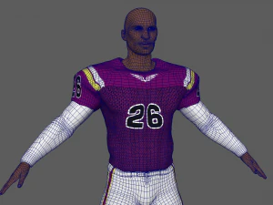 american football player v7 3D Model
