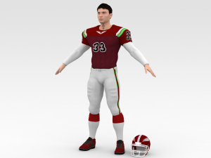 american football player v8 3D Model