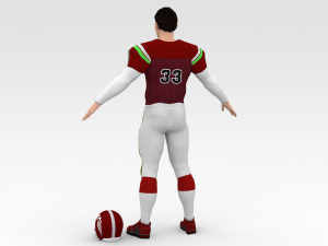 american football player v8 3D Model
