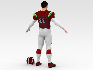 american football player v8 3D Model