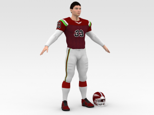 american football player v8 3D Model