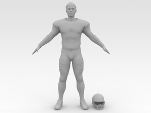 american football player v8 3D Model