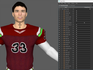 american football player v8 3D Model