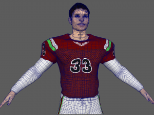 american football player v8 3D Model