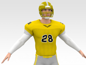 american football player v9 Model 3D