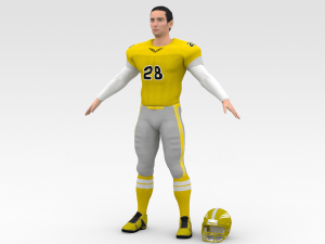 american football player v9 Model 3D