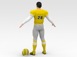 american football player v9 Model 3D