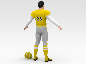 american football player v9 Model 3D