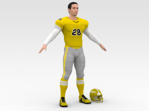 american football player v9 Model 3D