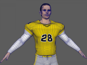 american football player v9 Model 3D