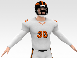 american football player v10 3D Model