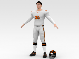 american football player v10 3D Model