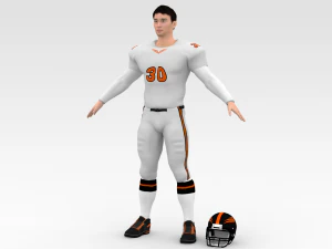 american football player v10 3D Model