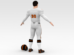 american football player v10 3D Model