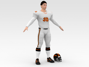 american football player v10 3D Model