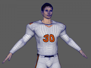 american football player v10 3D Model