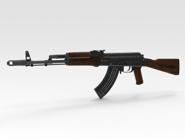 assault rifle 3D Model .c4d .max .obj .3ds .fbx .stl .blend 