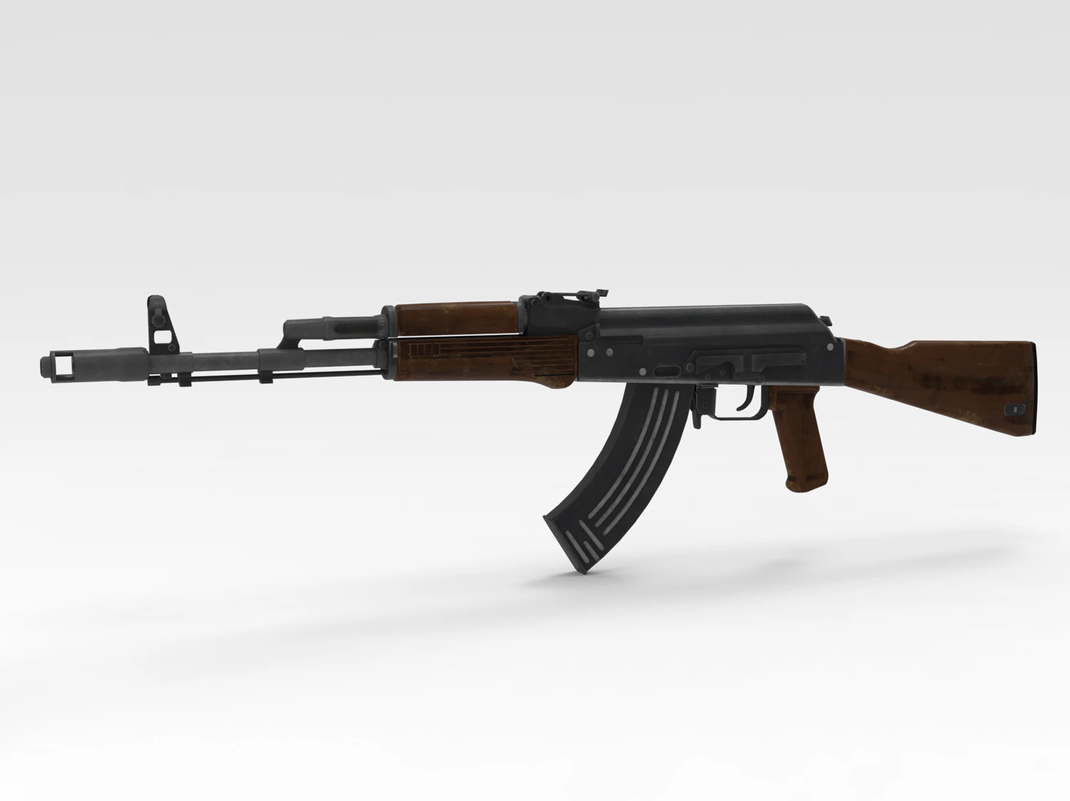 assault rifle 3D Model .c4d .max .obj .3ds .fbx .stl .blend 