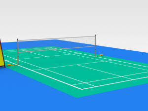badminton court 3D Model