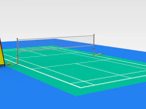 badminton court 3D Model