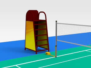 badminton court 3D Model