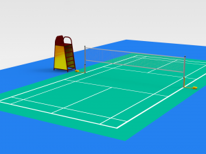 badminton court 3D Model