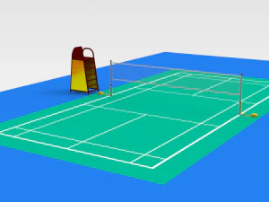 badminton court 3D Model
