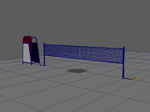 badminton court 3D Model