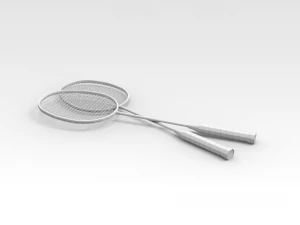 badminton raquet 3D Model