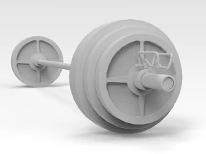 barra con pesas Modelo 3D