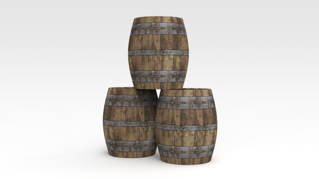 barrel 3D Model .c4d .max .obj .3ds .fbx .stl .blend 