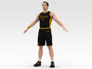 basketball player black player 01 3D Model