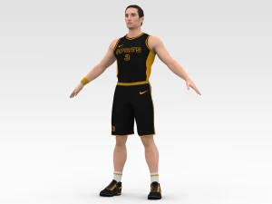 basketball player black player 01 3D Model
