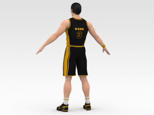 basketball player black player 01 3D Model