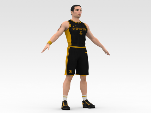basketball player black player 01 3D Model