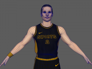 basketball player black player 01 3D Model