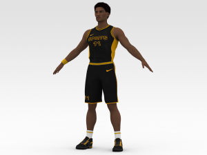 basketball player black player 02 3D Model